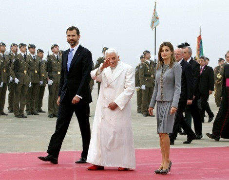 Os príncipes das Astúrias com o Papa Bento XVI