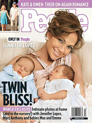 Jennifer Lopez apresenta os gémeos
