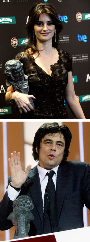 Penélope Cruz e Benicio del Toro conquistam a 23.ª edição dos prémios Goya
