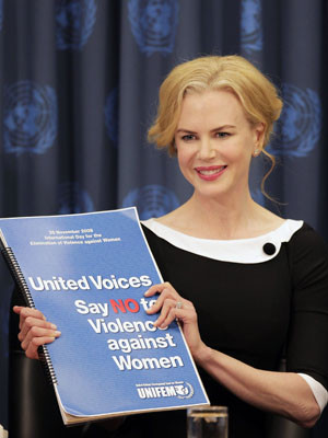 Nicole Kidman defende os direitos das mulheres
