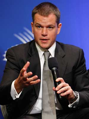 Matt Damon preocupado com os mais necessitados