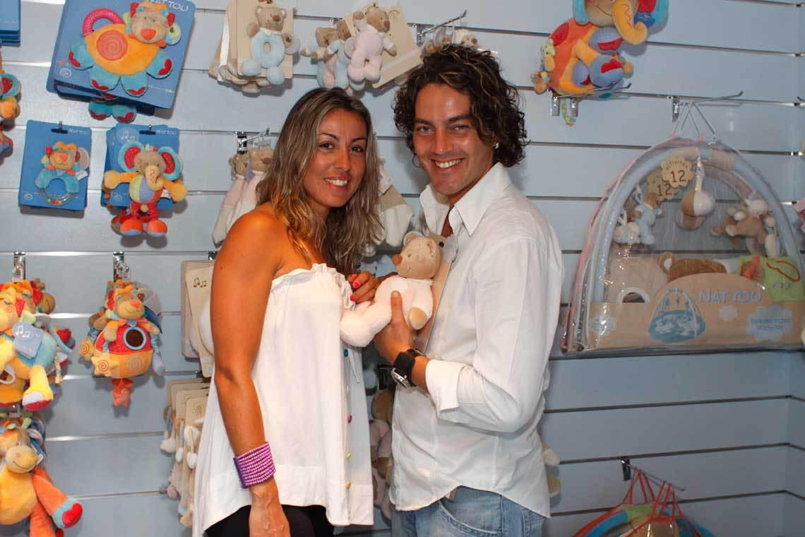 Andreia Sampaio e Rodrigo Menezes na inauguração da loja Bébé Confort no Dolce Vita Tejo