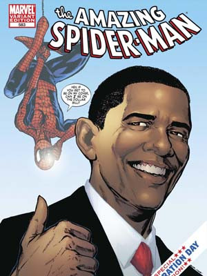 Barack Obama 'salvo' pelo Homem-Aranha