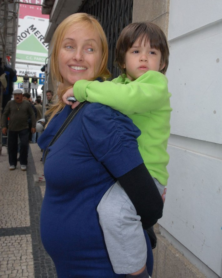 Marisa Cruz e o filho, João