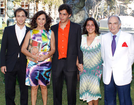 Margarida Prieto com os filhos e o marido