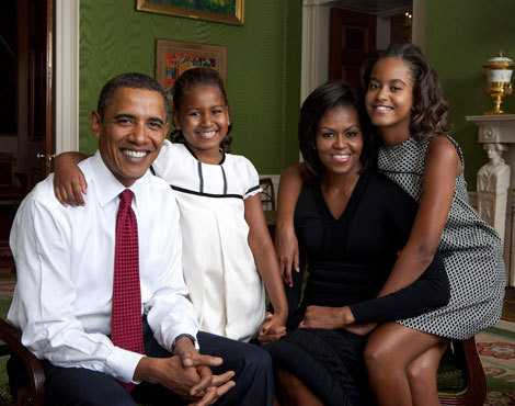 Primeiro retrato oficial da família Obama