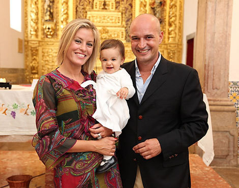 Bárbara Elias e Nuno Graciano com Maria