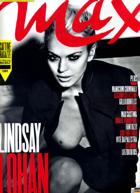 Lindsay Lohan na capa da revista Max