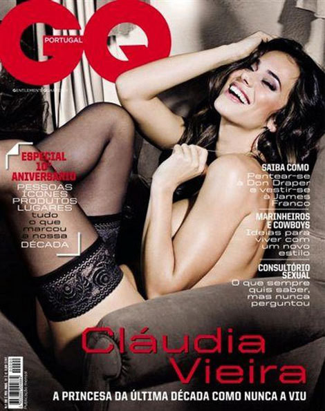 Cláudia Vieira na capa da revista GQ