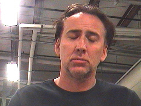 Nicolas Cage na noite em que foi detido