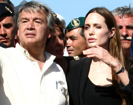 António Guterres e Angelina Jolie