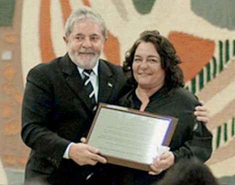 Luciana de Moraes com Lula da Silva