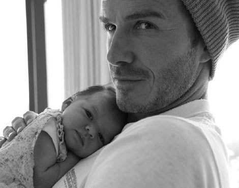 David Beckham com a filha, Harper Seven