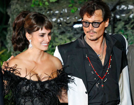 Penélope Cruz e Johnny Depp 