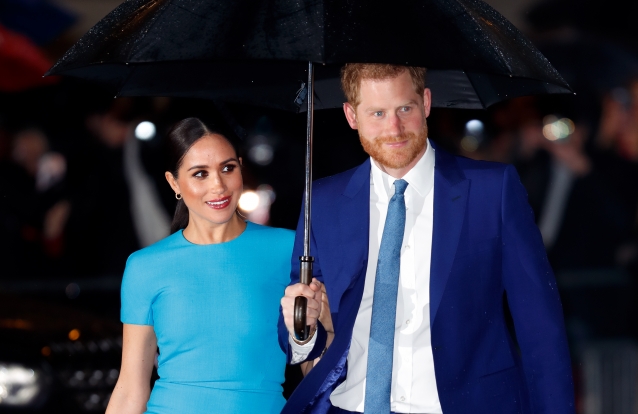 LONDON, UNITED KINGDOM - MARCH 05: (EMBARGOED FOR PUBLICATION IN UK NEWSPAPERS UNTIL 24 HOURS AFTER CREATE DATE AND TIME) Meghan, Duchess of Sussex and Prince Harry, Duke of Sussex attend The Endeavour Fund Awards at Mansion House on March 5, 2020 in London, England. (Photo by Max Mumby/Indigo/Getty Images)