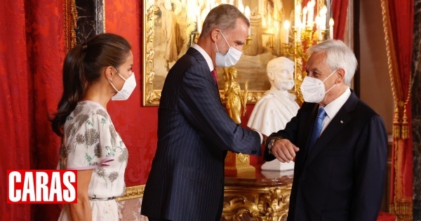 Felipe VI y Letizia reciben al presidente de Chile en el Palacio Real