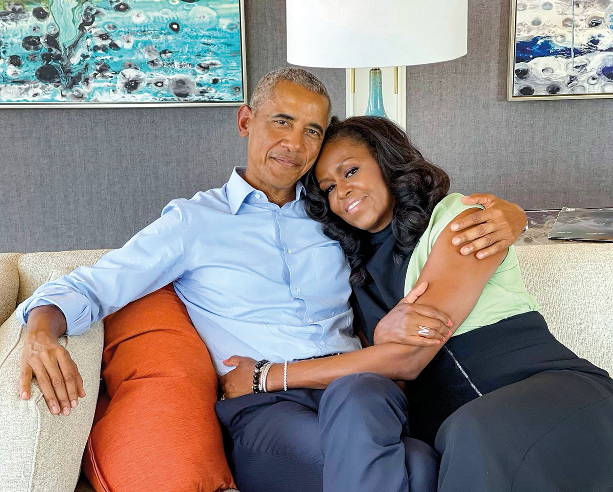 Obama declara-se a Michelle em dia de festa