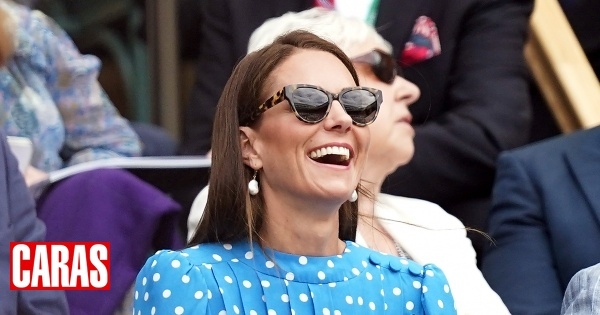 Kate recupera vestido de 'polka dot' que usou há um mês para assistir a partida do torneio de Wimbledon