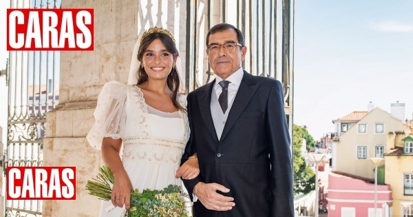José Eduardo Moniz e Manuela Moura Guedes felizes com o casamento da filha, Madalena Moniz
