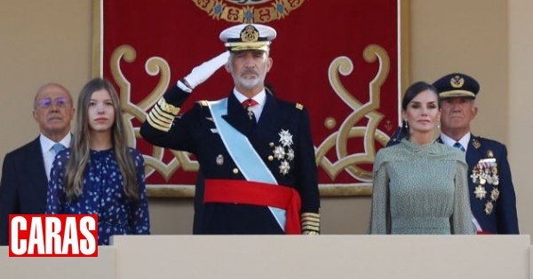 Letizia dazzles in green dress with print at Hispanity Day celebrations