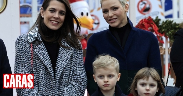 Charlene e Charlotte, acompanhadas dos gémeos Gabriella e Jacques, dão início às celebrações de Natal no Mónaco
