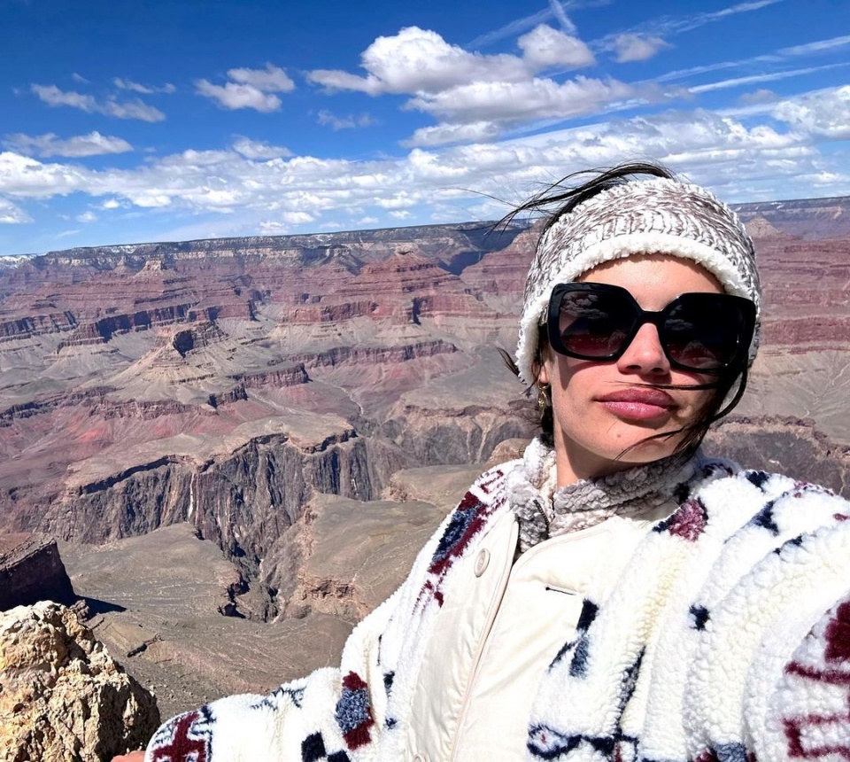 O espetacular passeio de Sara Sampaio no Grand Canyon