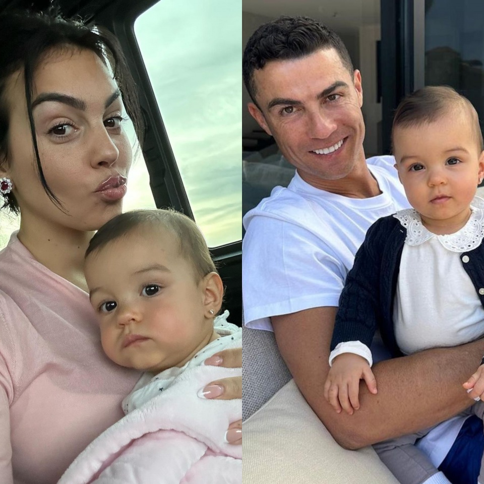 Filha de Georgina Rodriguez e Cristiano Ronaldo faz um ano