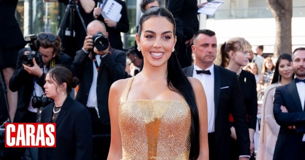 Georgina Rodríguez: ouro sobre vermelho no Festival de Cannes