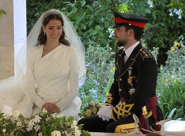 As primeiras imagens do casamento do príncipe Al Hussein e Rajwa Al Saif