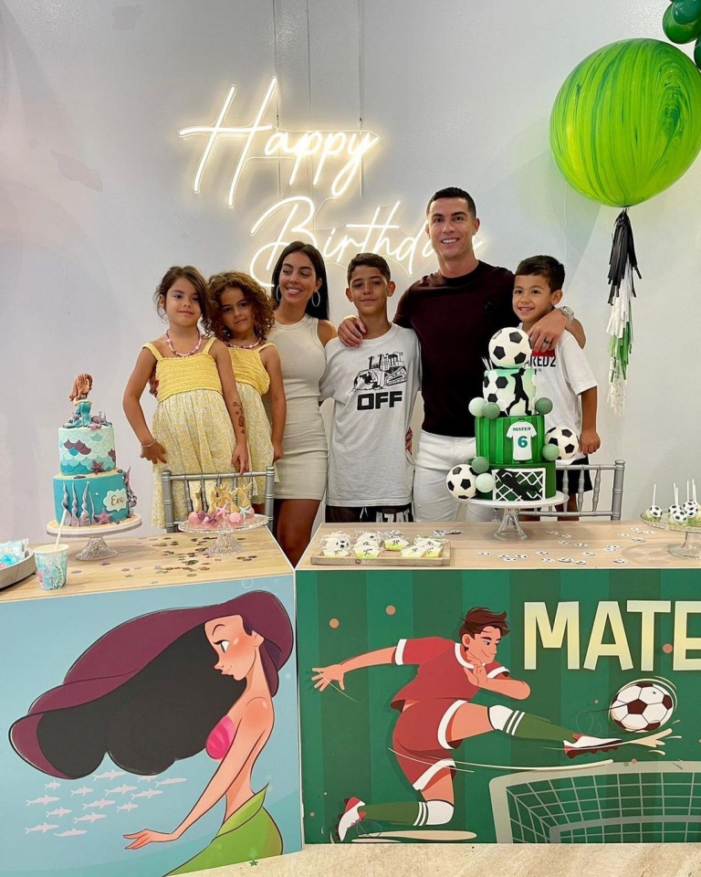 Georgina e Ronaldo partilham fotos do 6.º aniversário de Eva e Mateo