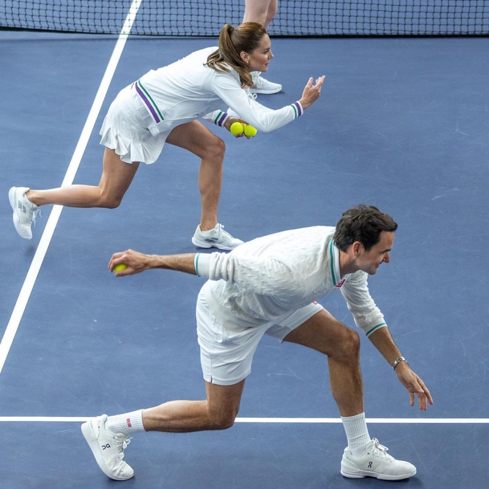 Kate e Roger Federer, uma dupla que nunca se viu no ténis