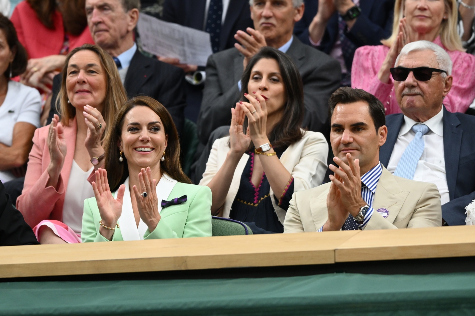 Kate e Roger Federer em Wimbledon