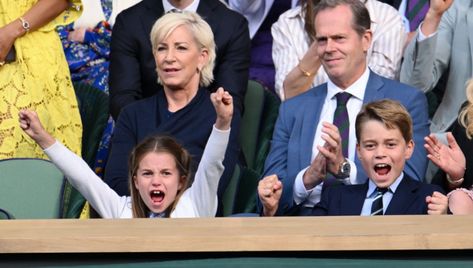 Charlotte e George vibram com a vitória de Alcaraz em  Wimbledon