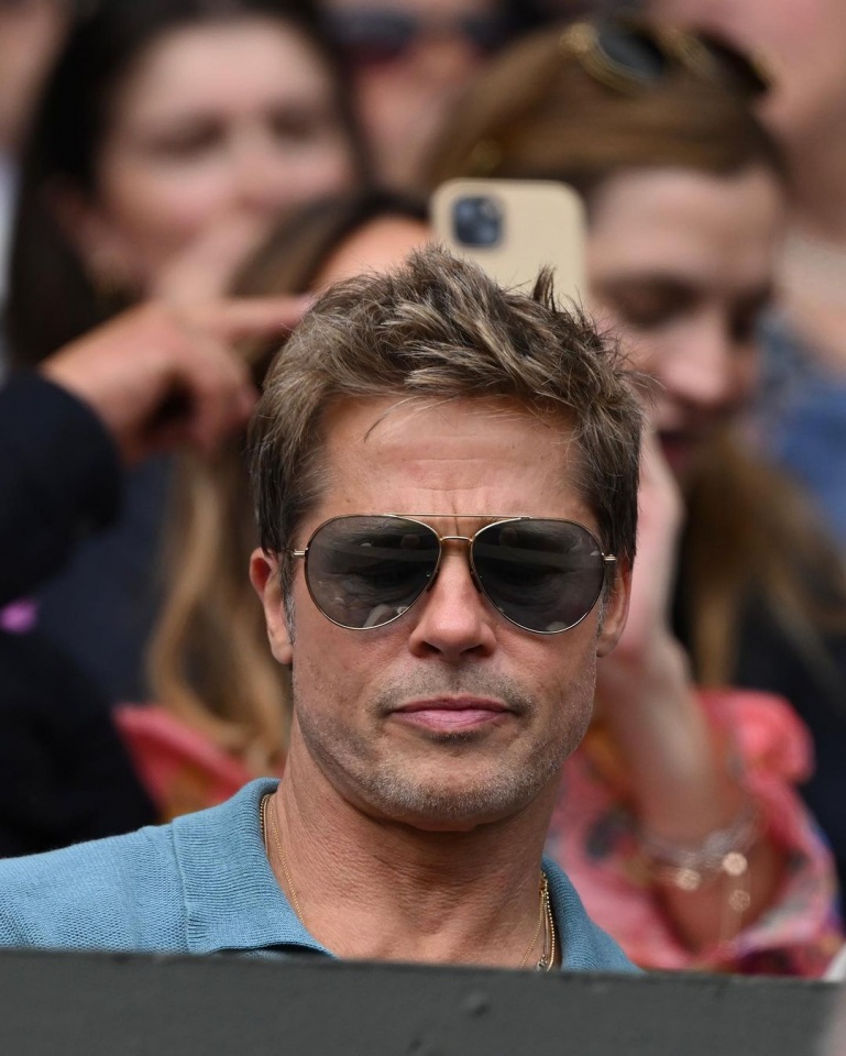 As fotos de Brad Pitt em Wimbledon que já são virais