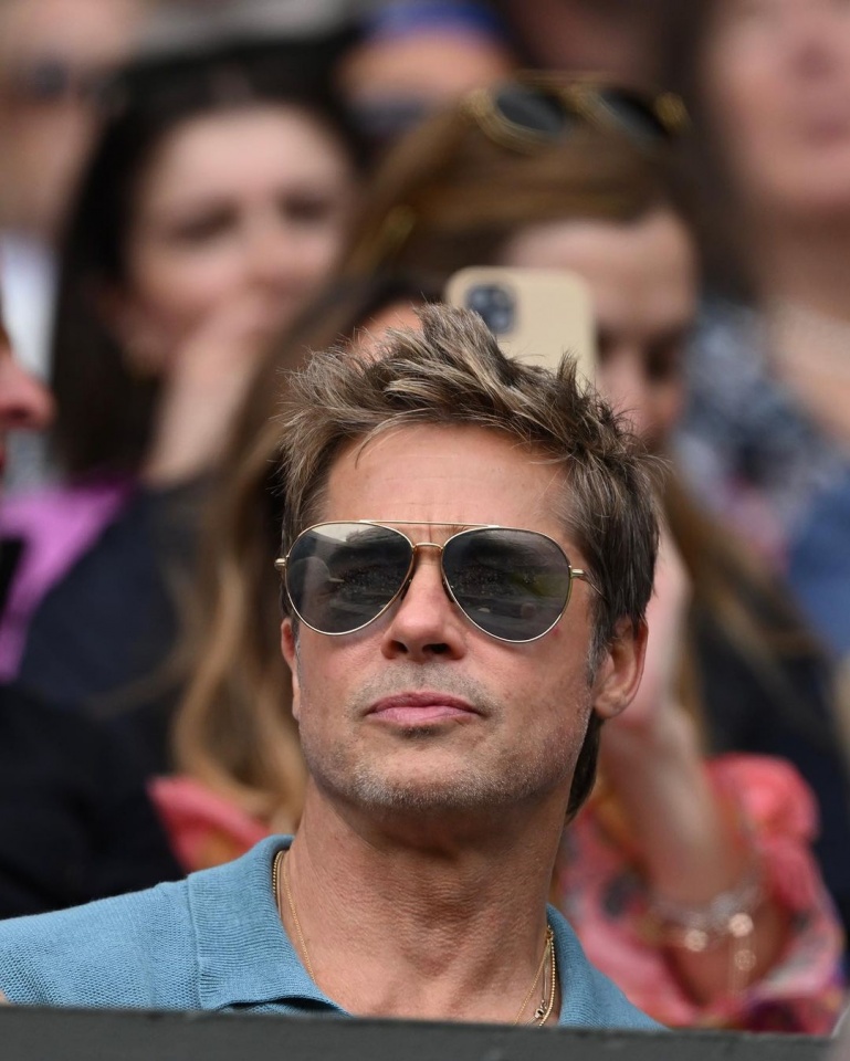 As fotos de Brad Pitt em Wimbledon que já são virais
