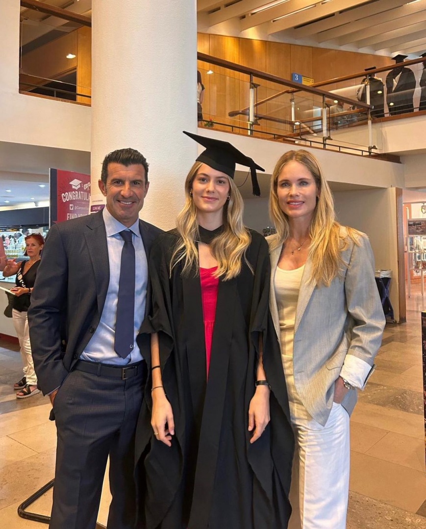 O orgulho evidente de Luís Figo na graduação da filha