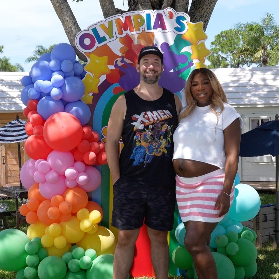 Serena Williams revela sexo do bebé com grande festa