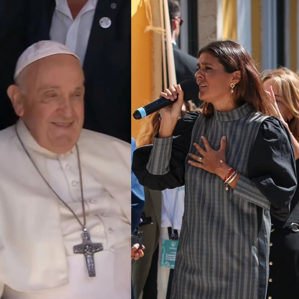 Cuca Roseta emociona-se ao cantar para o Papa