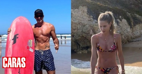 De férias em Portugal, Helen Svedin e Luís Figo mostram a sua boa forma física