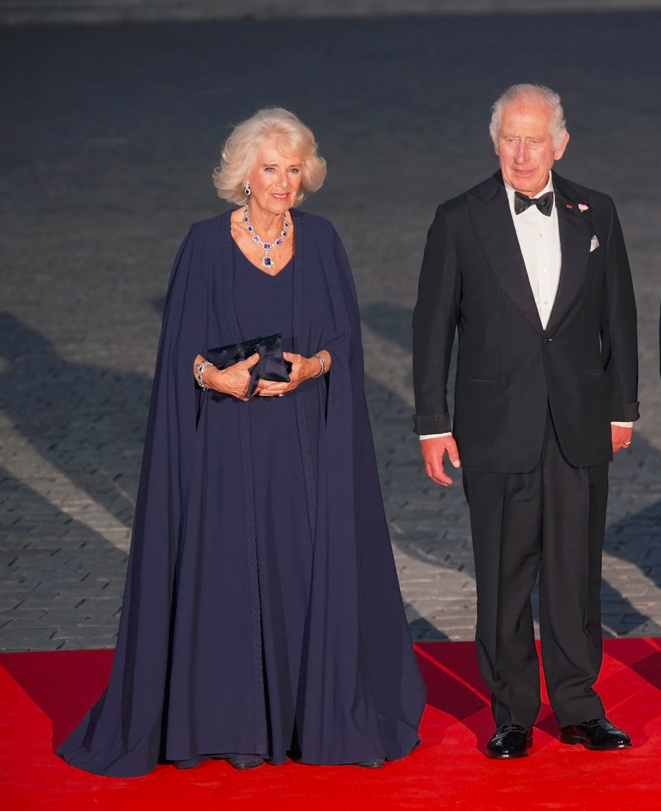 Elegante, Camilla escolhe Dior para jantar de estado em Versalhes