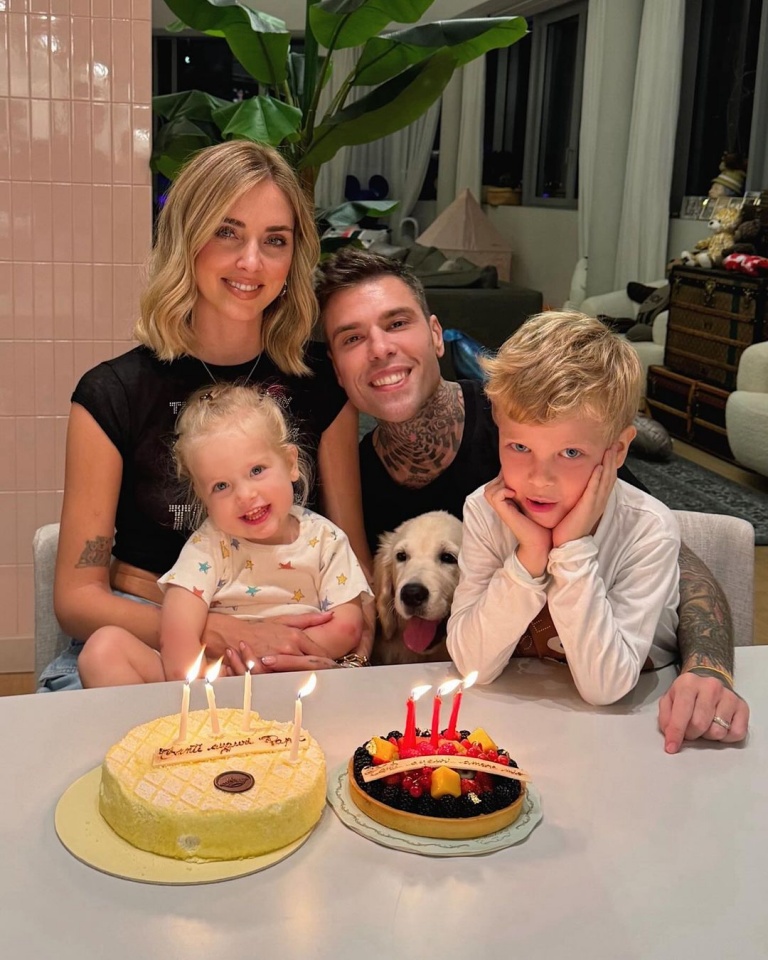 Recuperado, Fedez celebra 34 anos junto de Chiara Ferragni e dos filhos