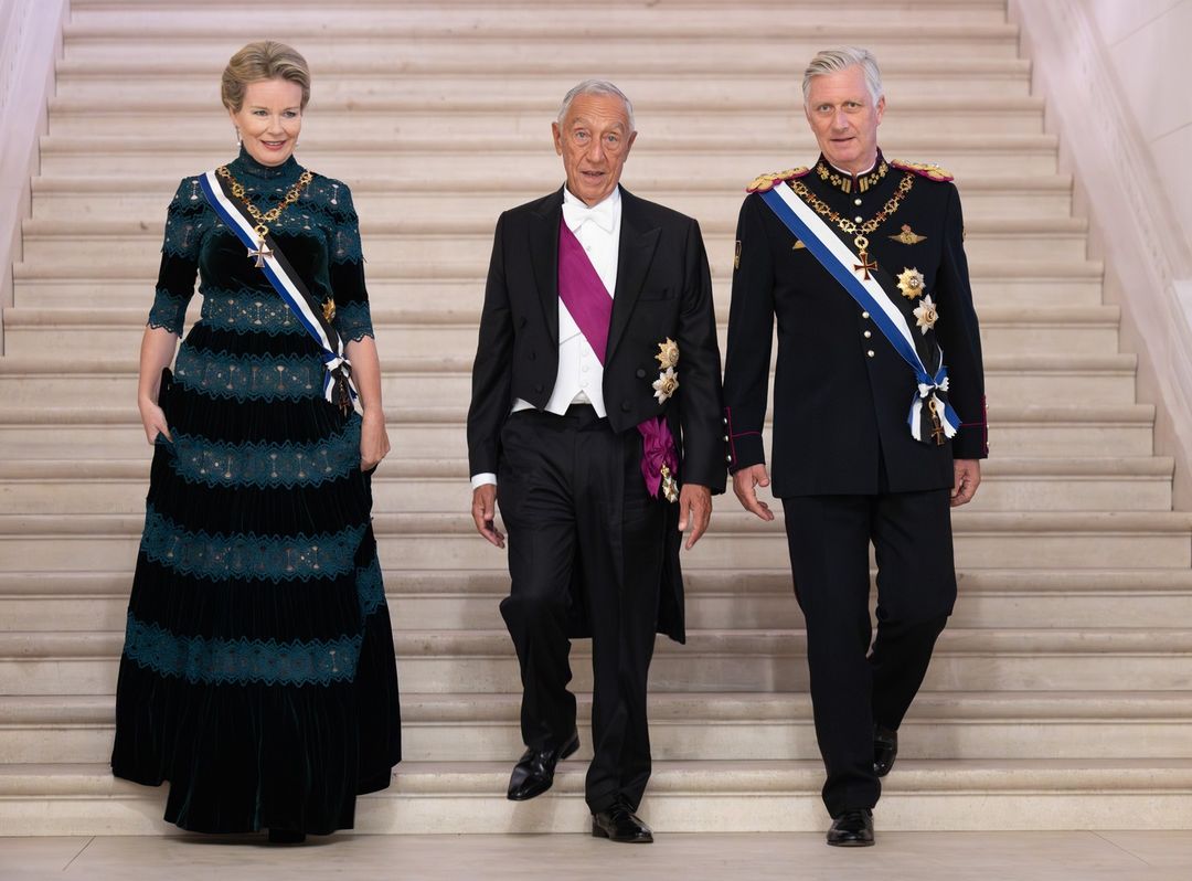 Reis de Bélgica oferecem jantar de gala em honra do presidente Marcelo Rebelo de Sousa 