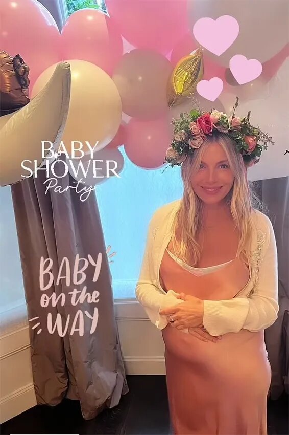 O "baby shower" do bebé de Sienna de Miller