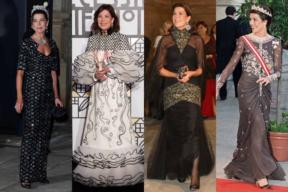 Recorde alguns dos vestidos mais impactantes de Carolina do Mónaco no Dia Nacional do Mónaco