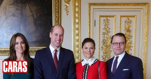 Encontro de herdeiros: William e Kate recebem Victoria e Daniel da Suécia