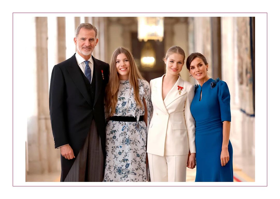 Postal de Natal dos Reis de Espanha recorda dia importante da princesa Leonor 
