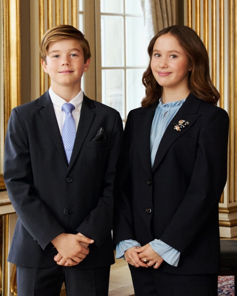O novo retrato dos príncipes Vincent e Isabella no dia do seu 13.º aniversário