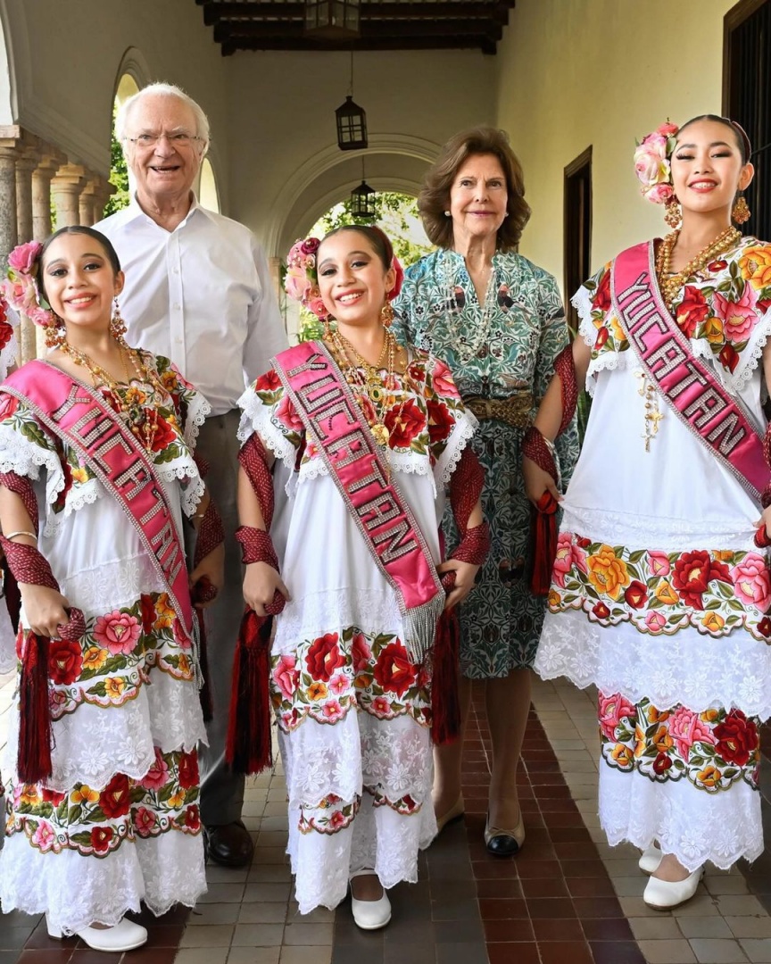 Silvia y Carlos Gustavo de Suecia disfrutaron de su viaje a México.