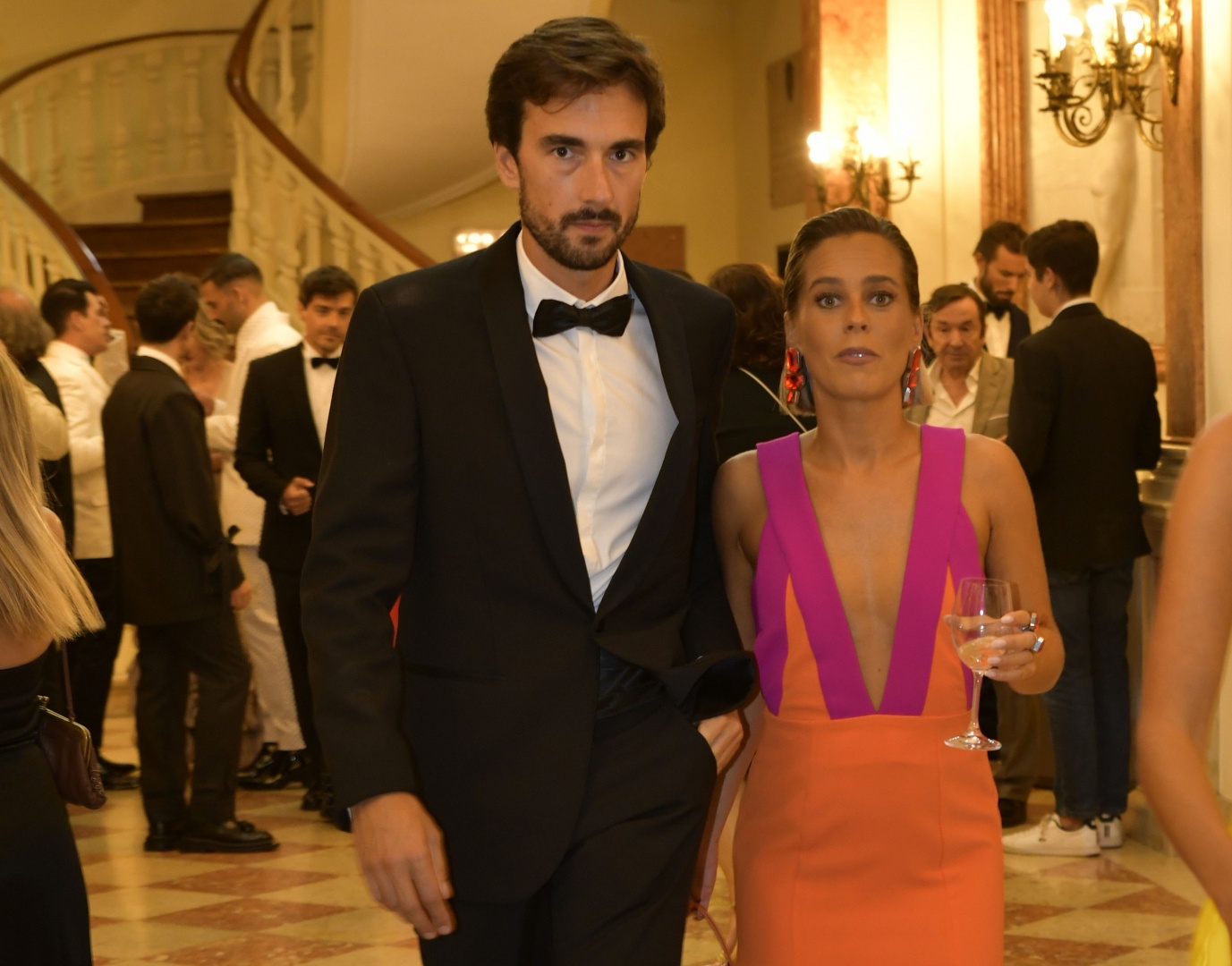 Inês Aires Pereira com David Ferreira da Silvna na última gala dos Globos de Ouro