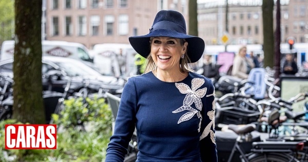 Rainha Máxima da Holanda recicla vestido pela terceira vez